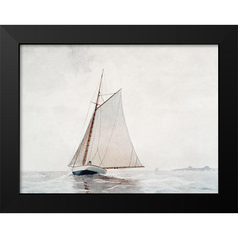 Sailing Excursion Black Modern Wood Framed Art Print by Lettered And Lined