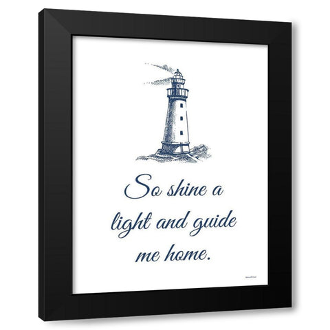 Guide Me Home Black Modern Wood Framed Art Print with Double Matting by Lettered And Lined