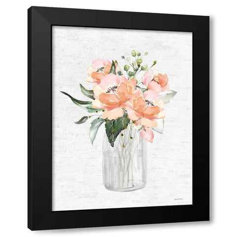 Spring Floral I Black Modern Wood Framed Art Print by Lettered And Lined