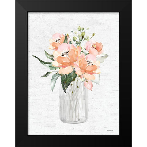 Spring Floral I Black Modern Wood Framed Art Print by Lettered And Lined