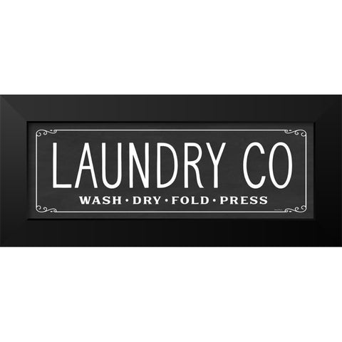 Laundry Co. Black Modern Wood Framed Art Print by Lettered And Lined