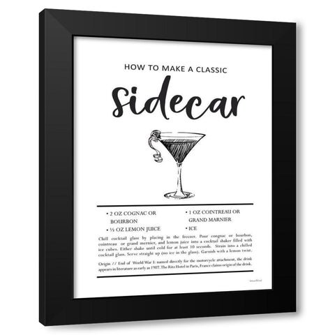 Sidecar Black Modern Wood Framed Art Print with Double Matting by Lettered And Lined