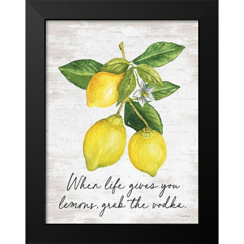 Grab the Vodka Black Modern Wood Framed Art Print by lettered and lined