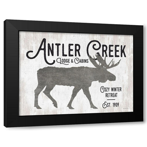 Antler Creek Black Modern Wood Framed Art Print with Double Matting by Lettered And Lined