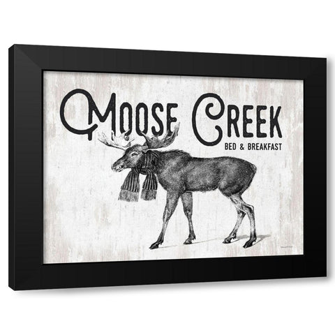 Moose Creek Black Modern Wood Framed Art Print with Double Matting by Lettered And Lined