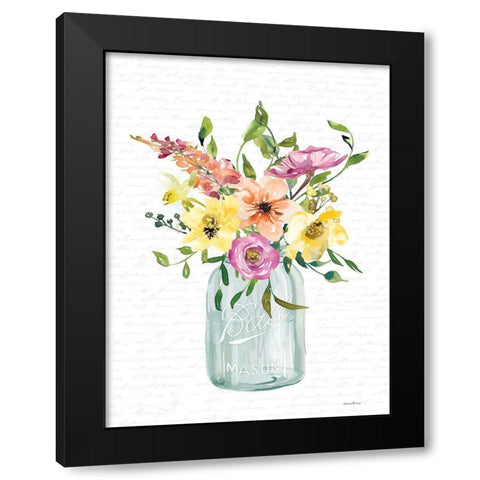 Kitchen Flowers I Black Modern Wood Framed Art Print with Double Matting by lettered and lined