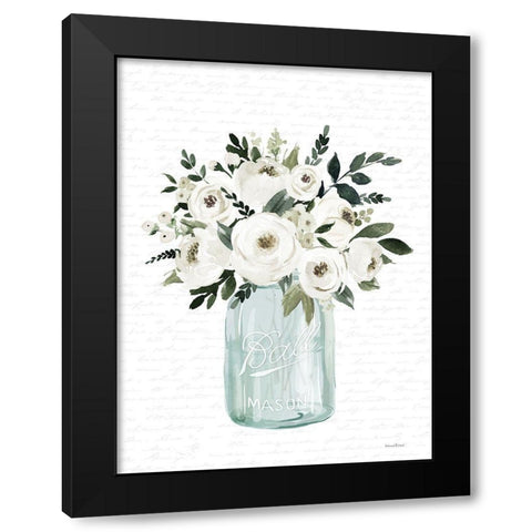 Kitchen Flowers II Black Modern Wood Framed Art Print with Double Matting by lettered and lined