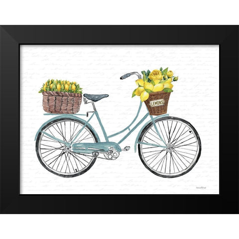 Fresh Lemons for You Black Modern Wood Framed Art Print by lettered and lined