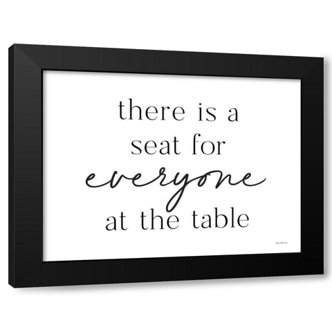 Seat for Everyone Black Modern Wood Framed Art Print with Double Matting by Lettered and Lined