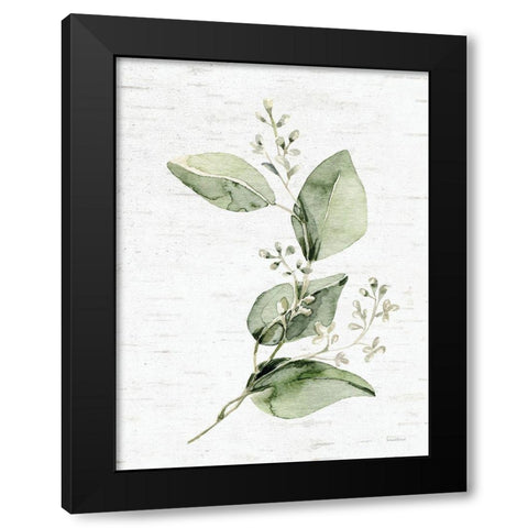 Leafy Retreat 6 Black Modern Wood Framed Art Print by Lettered and Lined