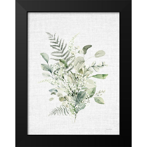 Leafy Retreat 7 Black Modern Wood Framed Art Print by Lettered and Lined