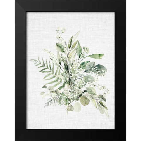 Leafy Retreat 8 Black Modern Wood Framed Art Print by Lettered and Lined