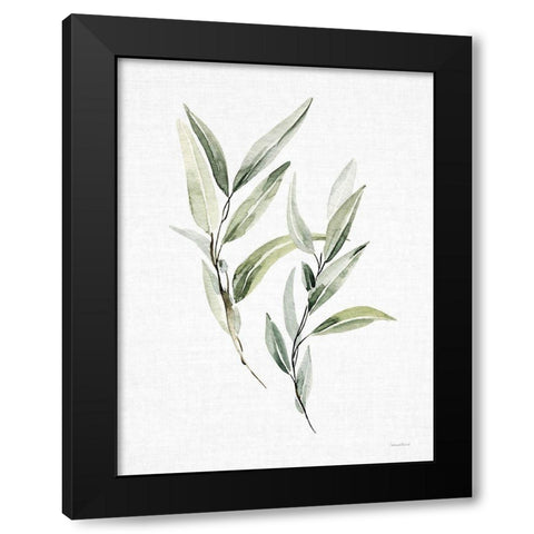 Leafy Retreat 11 Black Modern Wood Framed Art Print with Double Matting by Lettered and Lined