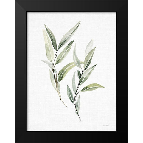 Leafy Retreat 11 Black Modern Wood Framed Art Print by Lettered and Lined
