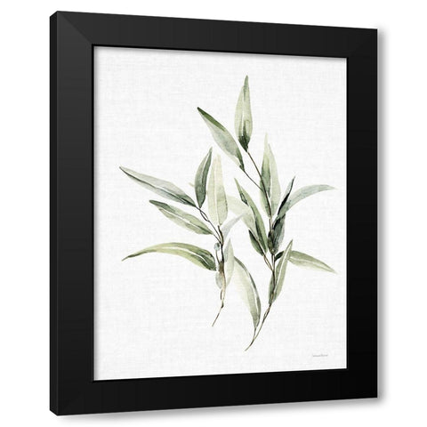 Leafy Retreat 12 Black Modern Wood Framed Art Print by Lettered and Lined