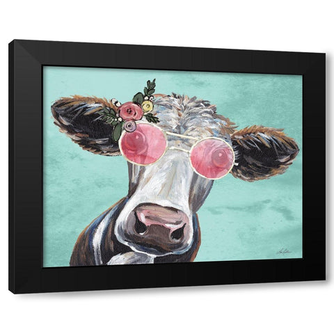 Rosey Eyes for You Black Modern Wood Framed Art Print with Double Matting by Keller, Lee