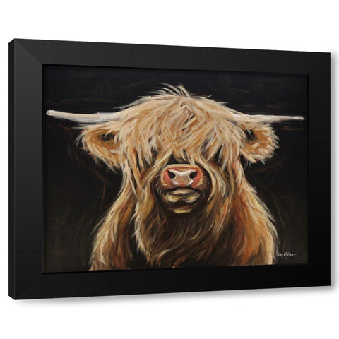 Highland Cow II   Black Modern Wood Framed Art Print with Double Matting by Keller, Lee