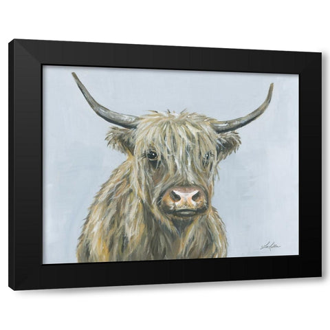 Fern the Highland Black Modern Wood Framed Art Print with Double Matting by Keller, Lee