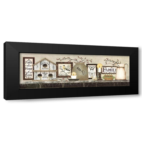 Family is a Blessing Black Modern Wood Framed Art Print with Double Matting by Spivey, Linda