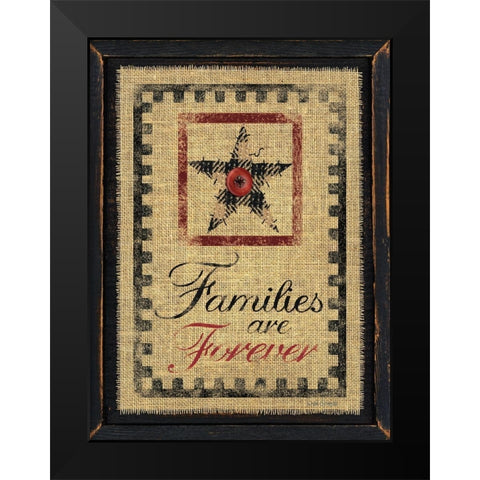 Families are Forever Black Modern Wood Framed Art Print by Spivey, Linda