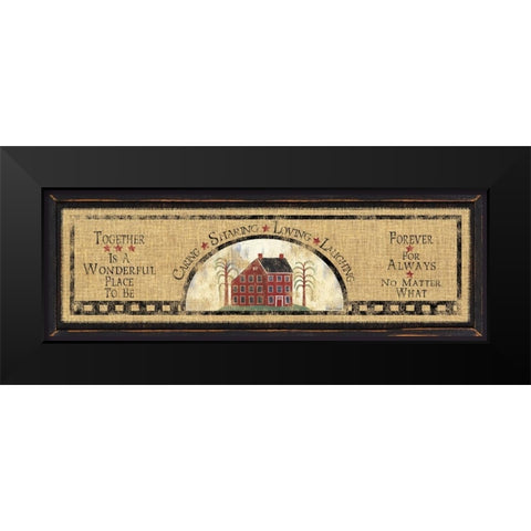 House Sampler Black Modern Wood Framed Art Print by Spivey, Linda