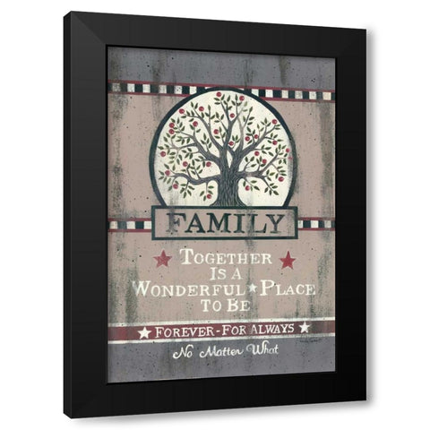 Family Tree Black Modern Wood Framed Art Print by Spivey, Linda