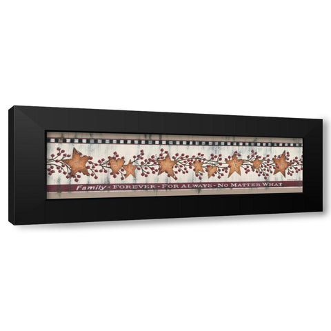 Family Forever Black Modern Wood Framed Art Print by Spivey, Linda