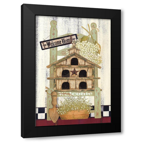 Garden Chair Black Modern Wood Framed Art Print by Spivey, Linda