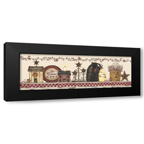 Give Thanks Still Life Black Modern Wood Framed Art Print by Spivey, Linda