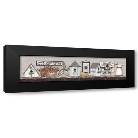 Together is a Wonderful Place to Be Black Modern Wood Framed Art Print by Spivey, Linda