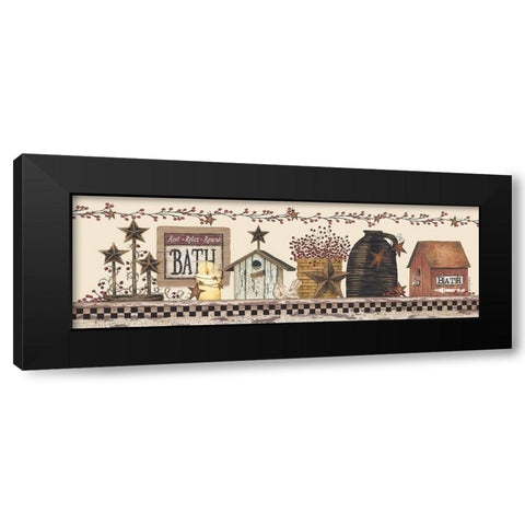Bath Still Life Black Modern Wood Framed Art Print by Spivey, Linda