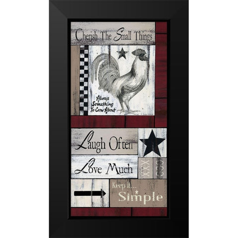 Cherish the Small Things Black Modern Wood Framed Art Print by Spivey, Linda