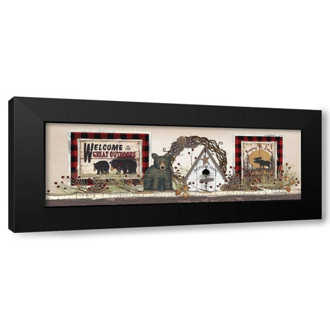 Alpine Inn Shelf Black Modern Wood Framed Art Print with Double Matting by Spivey, Linda