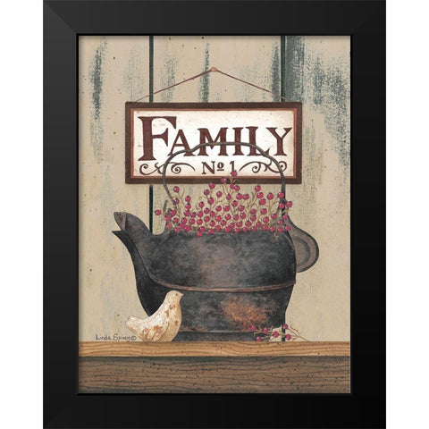 Family No. 1 Black Modern Wood Framed Art Print by Spivey, Linda