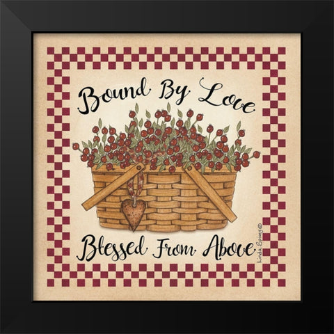 Bound By Love Black Modern Wood Framed Art Print by Spivey, Linda