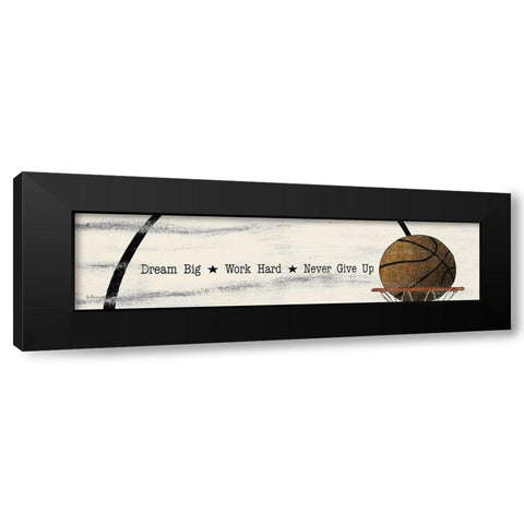 Basketball - Dream Black Modern Wood Framed Art Print by Spivey, Linda