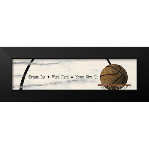 Basketball - Dream Black Modern Wood Framed Art Print by Spivey, Linda