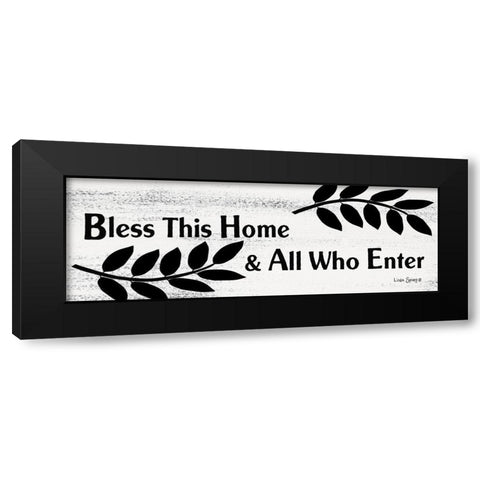 Bless This Home  Black Modern Wood Framed Art Print with Double Matting by Spivey, Linda