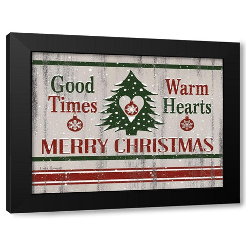 Farmhouse Christmas Black Modern Wood Framed Art Print with Double Matting by Spivey, Linda