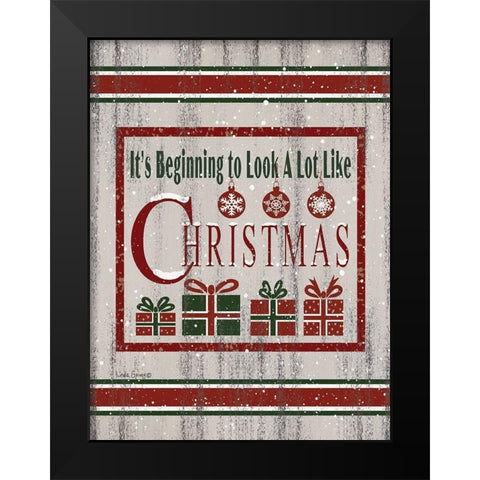 Farmhouse Presents Black Modern Wood Framed Art Print by Spivey, Linda