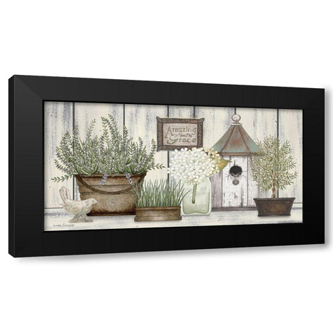 Collection of Herbs Black Modern Wood Framed Art Print by Spivey, Linda