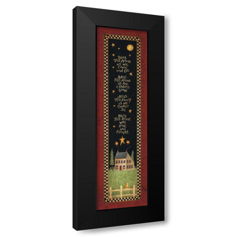 Saltbox House Blessing Black Modern Wood Framed Art Print with Double Matting by Spivey, Linda