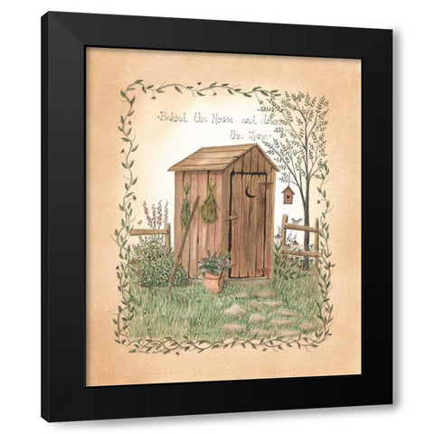 Behind the House Black Modern Wood Framed Art Print by Spivey, Linda