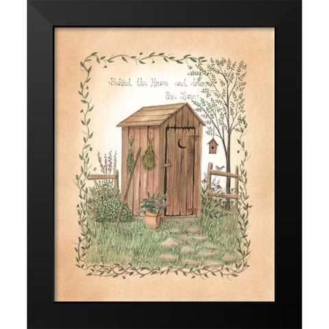 Behind the House Black Modern Wood Framed Art Print by Spivey, Linda