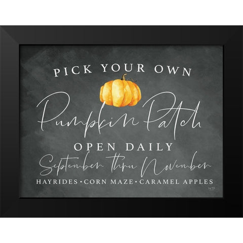 Pumpkin Patch    Black Modern Wood Framed Art Print by Lux + Me Designs