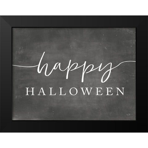 Happy Halloween    Black Modern Wood Framed Art Print by Lux + Me Designs