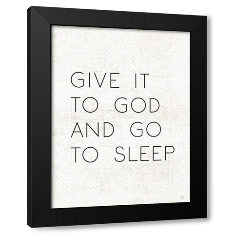 Give It and Go Black Modern Wood Framed Art Print by Lux + Me Designs