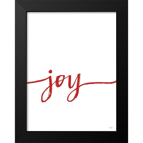 Joy Black Modern Wood Framed Art Print by Lux + Me Designs