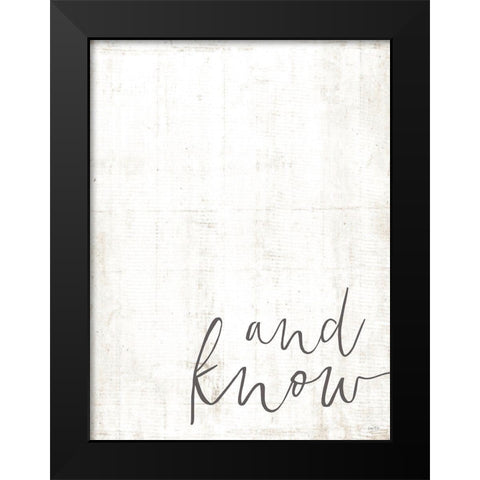 And Know Black Modern Wood Framed Art Print by Lux + Me Designs