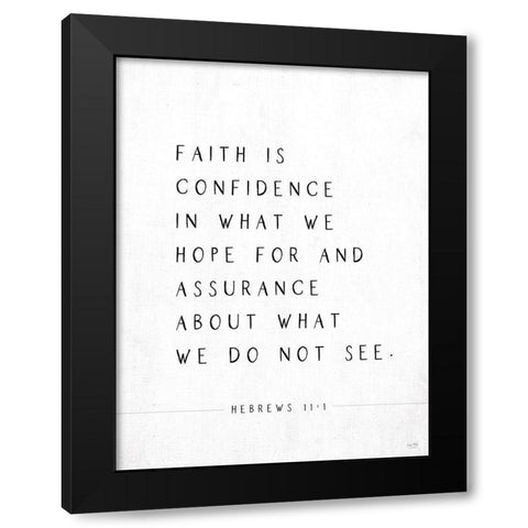 Faith is Confidence Black Modern Wood Framed Art Print by Lux + Me Designs